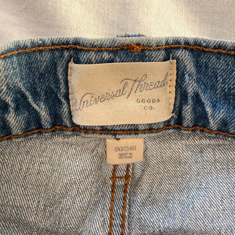 Universal Thread Vintage Straight Denim Blue Jeans - 00/24 - Picture 4 of 5
